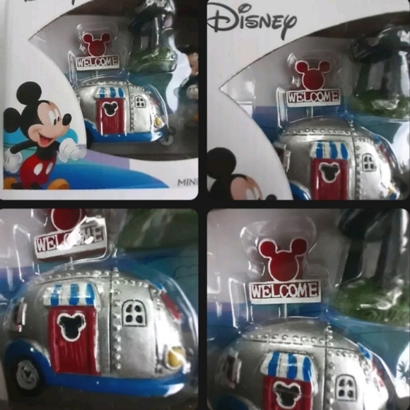 Disney Mickey Mouse 4 Piece Miniature Fairy Garden RV Camper Statuary Set New - Picture 2 of 5